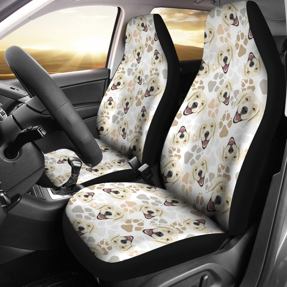 Golden Retriever Pattern Print Design 02 Universal Fit Car Seat Covers