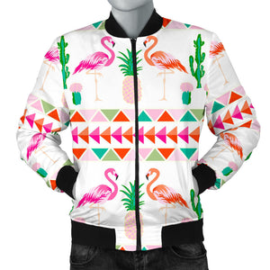 Flamingo Pattern Men Bomber Jacket