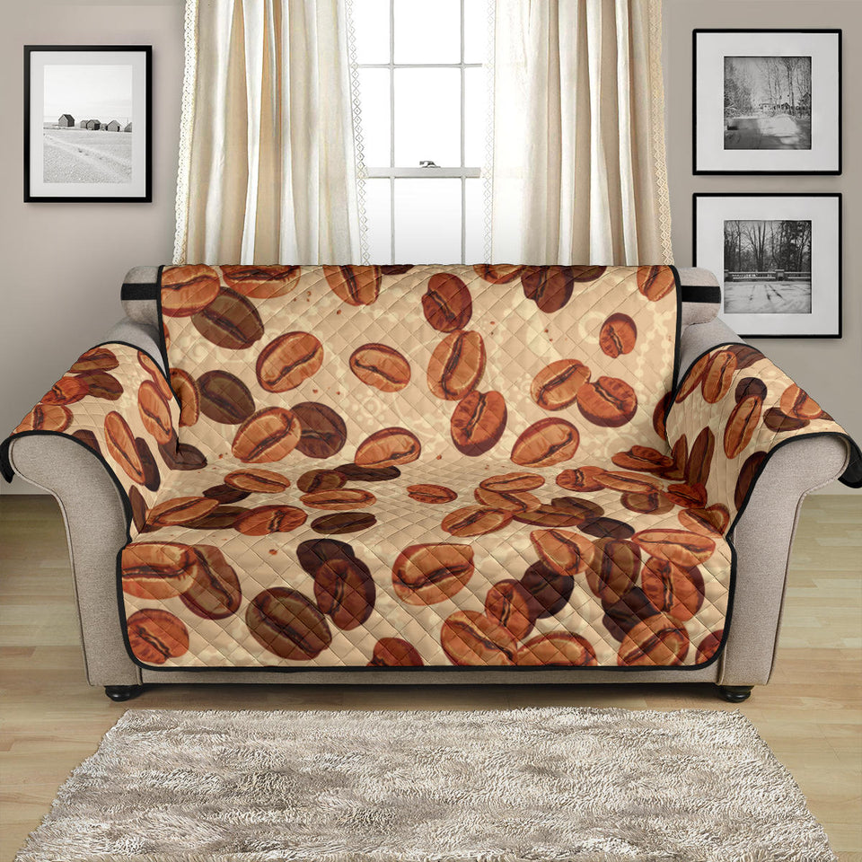 Coffee Bean Pattern Loveseat Couch Cover Protector