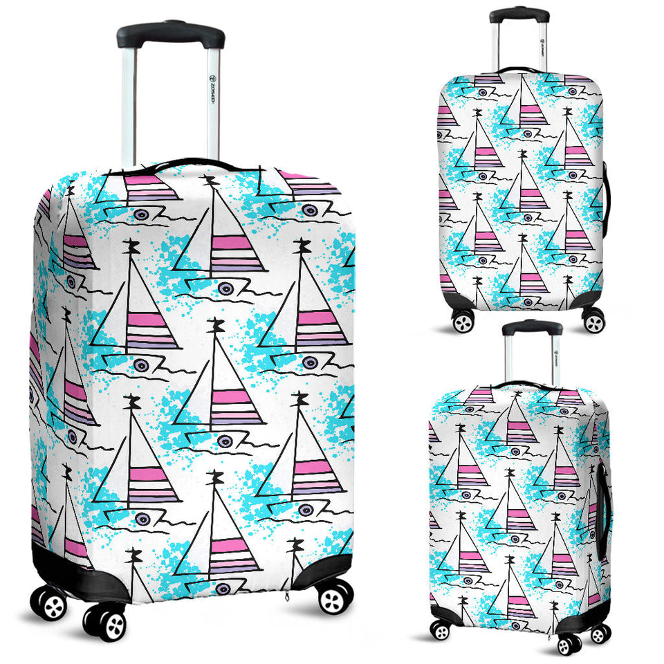 Sailboat Pattern Luggage Covers