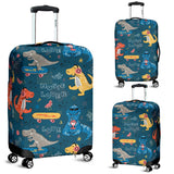 Dinosaur Music Skating Pattern Luggage Covers