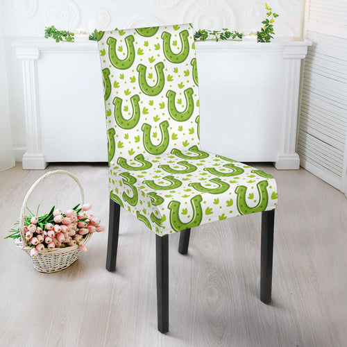 Horseshoes Pattern Print Design 02 Dining Chair Slipcover
