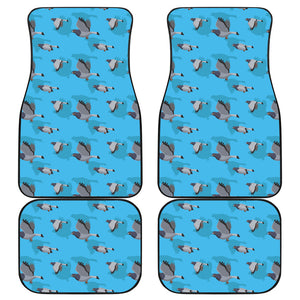 Pigeon Pattern Print Design 05 Front and Back Car Mats