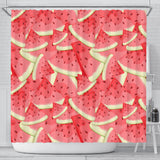 Watermelon Pattern Background Shower Curtain Fulfilled In US