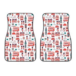 British Pattern Print Design 02 Front Car Mats