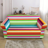 Rainbow Pattern Loveseat Couch Slipcover