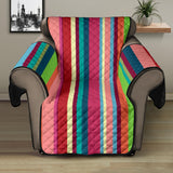 Rainbow Stripe Pattern Recliner Cover Protector