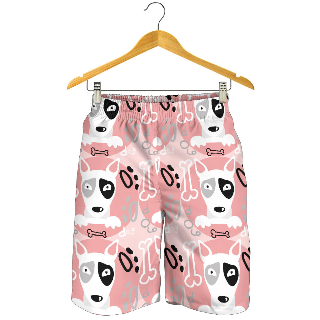 Bull Terrier Pattern Print Design 03 Men Shorts