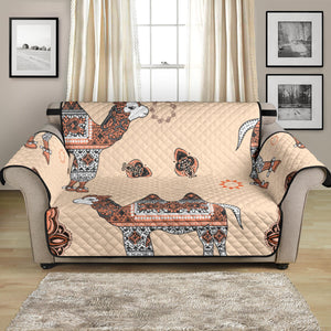 Camel Tribal Pattern Loveseat Couch Cover Protector