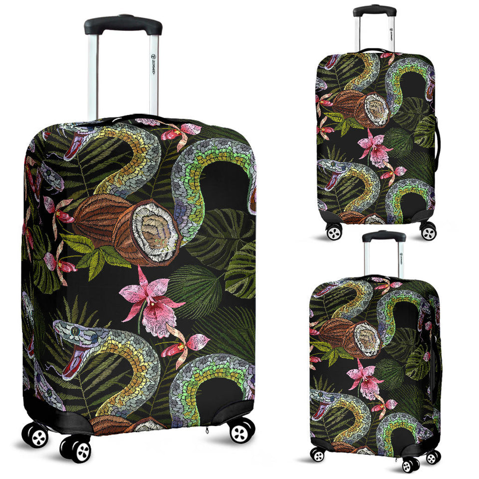 Snake Leaves Coconut Pattern Luggage Covers