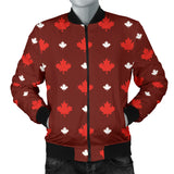 Canadian Maple Leaves Pattern background Men Bomber Jacket