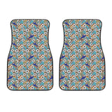 Hummingbird Pattern Print Design 02 Front Car Mats