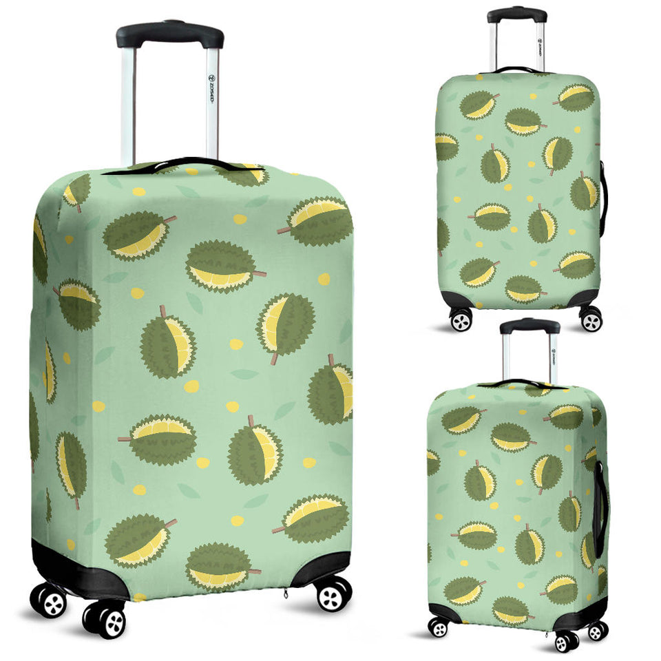 Durian Pattern Green Background Luggage Covers