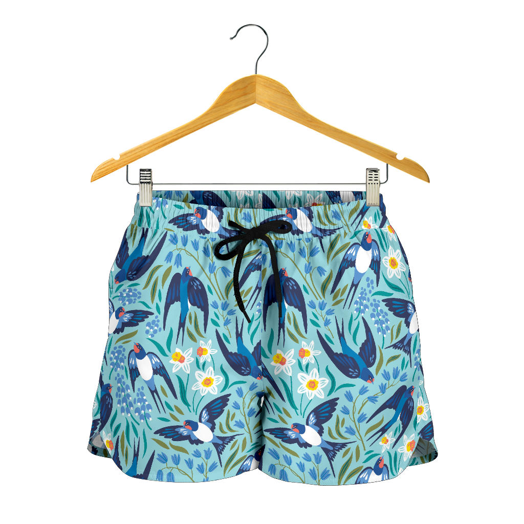 Swallow Pattern Print Design 05 Women Shorts