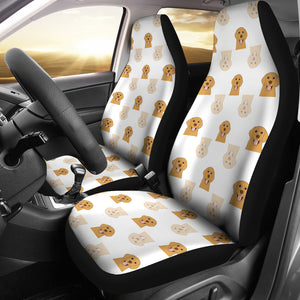 Golden Retriever Pattern Print Design 03 Universal Fit Car Seat Covers
