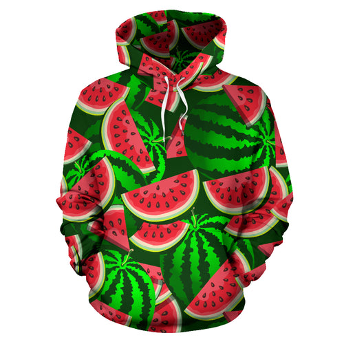 Watermelon Pattern Theme Men Women Pullover Hoodie