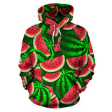 Watermelon Pattern Theme Men Women Pullover Hoodie