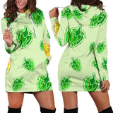 Hop Graphic Decorative Pattern Women Hoodie Dress