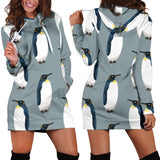 Penguin Pattern Theme Women Hoodie Dress