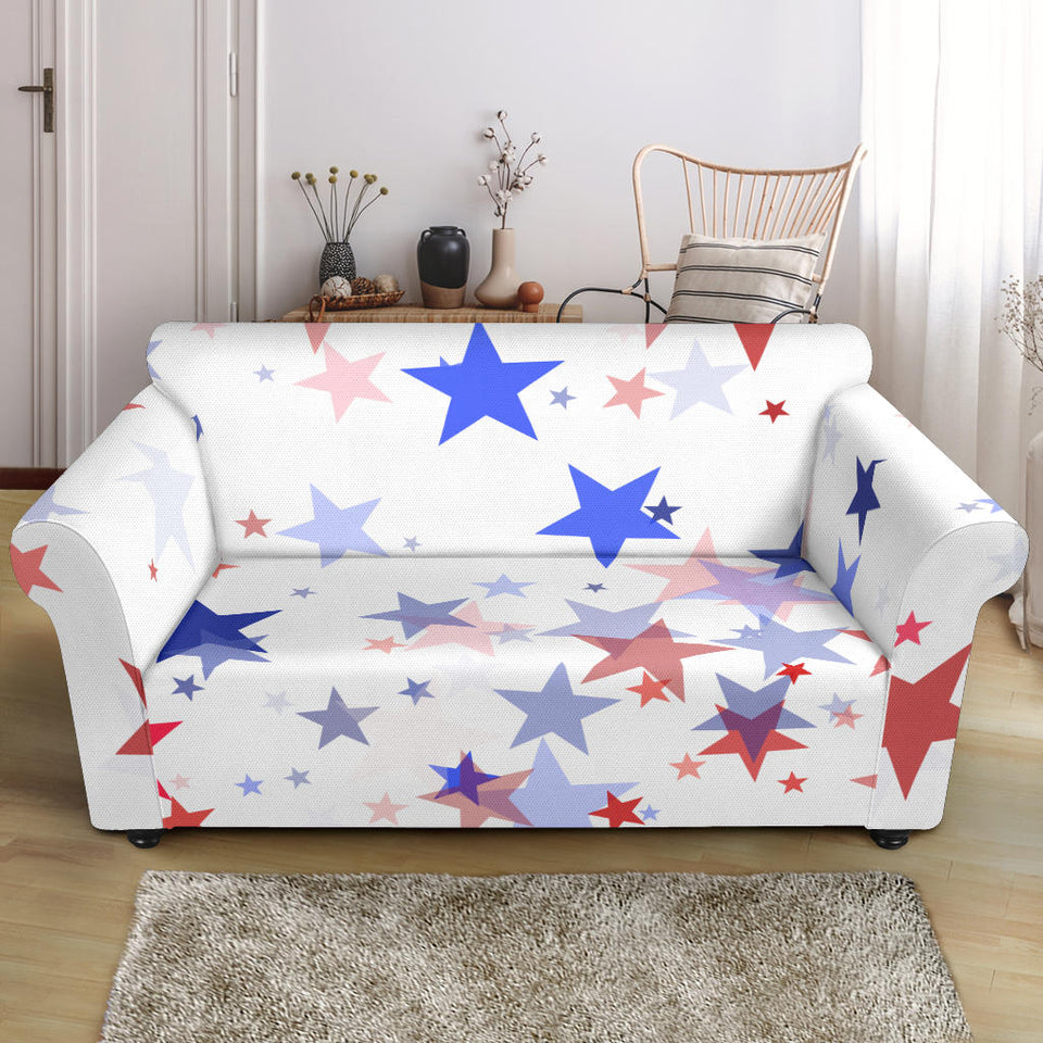 USA Star Pattern Loveseat Couch Slipcover