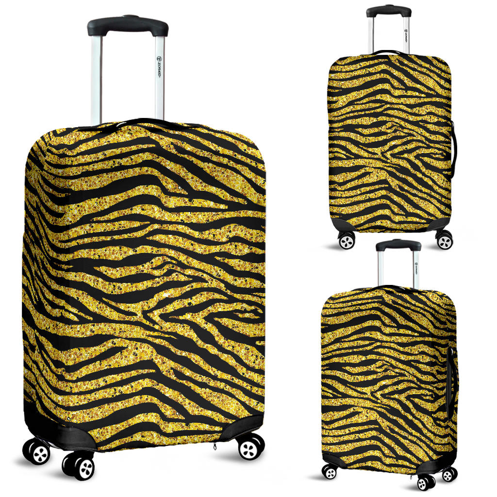 Gold Bengal Tiger Pattern Luggage Covers