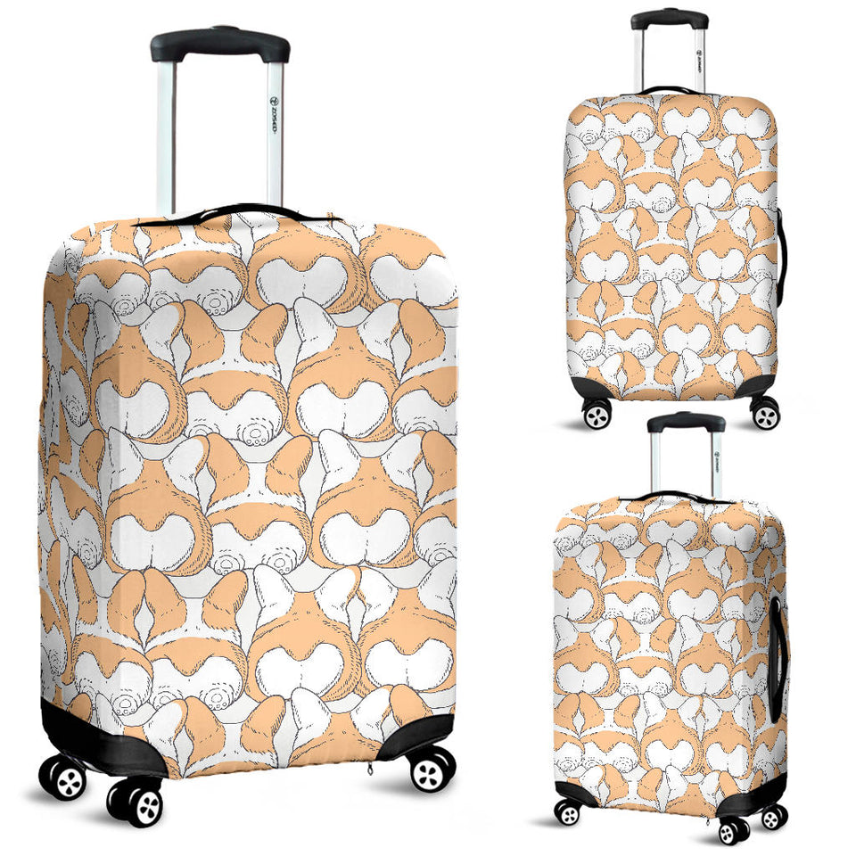 Corgi Bum Pattern Luggage Covers