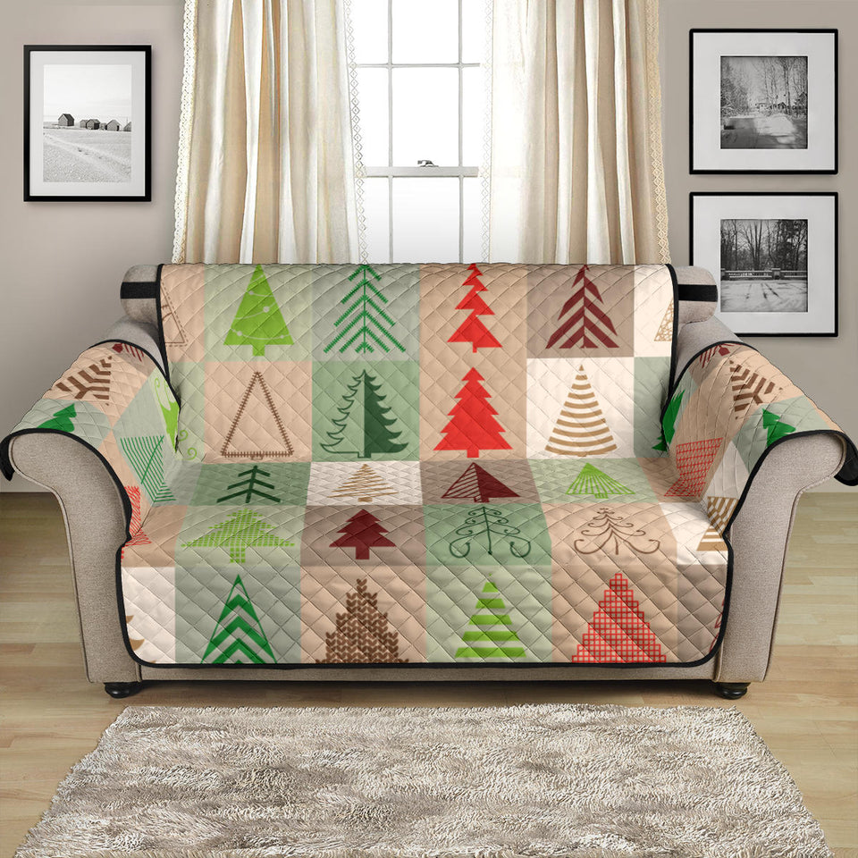 Christmas Tree Pattern Loveseat Couch Cover Protector