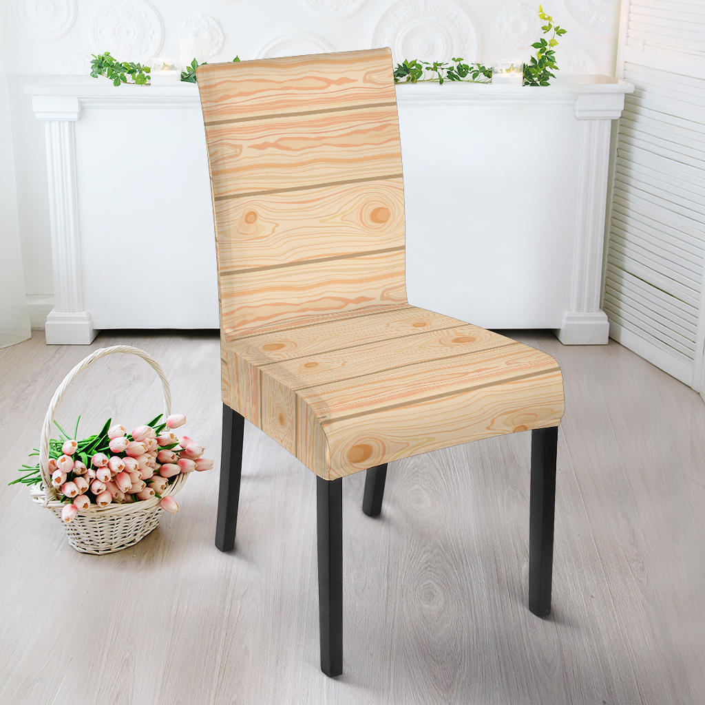 Wood Printed Pattern Print Design 05 Dining Chair Slipcover