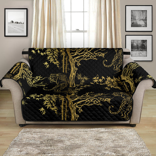 Bengal Tiger and Tree Pattern Loveseat Couch Cover Protector