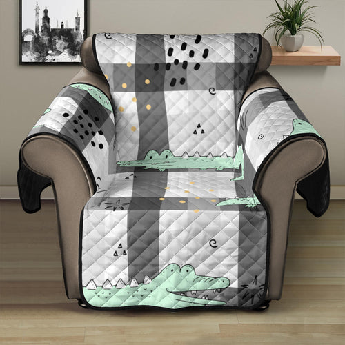 Crocodile Pattern Stripe background Recliner Cover Protector