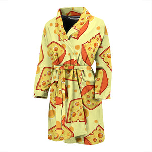 Cheese Pattern Men Bathrobe