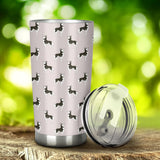 Siberian Husky Pattern Background Tumbler