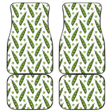 Green Peas Pattern Print Design 03 Front and Back Car Mats