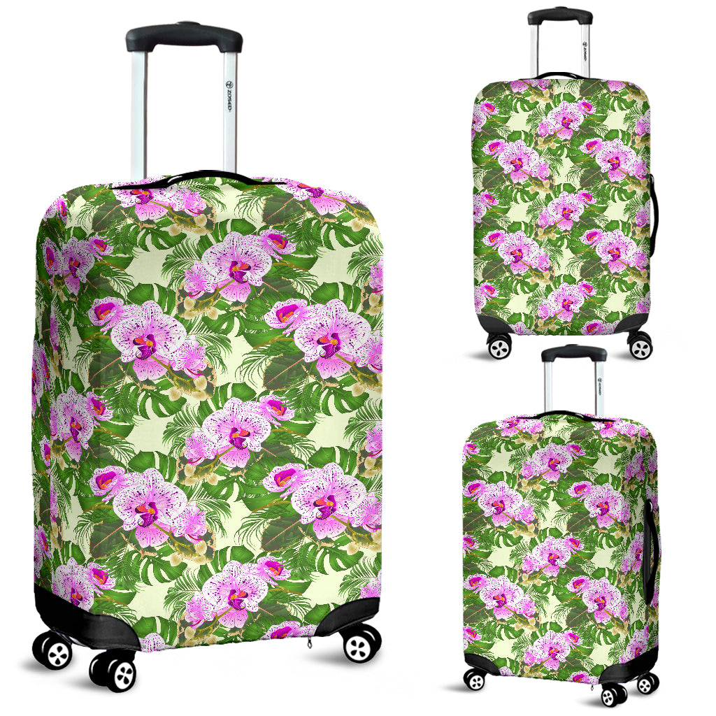 Orchid Leaves Pattern Luggage Covers
