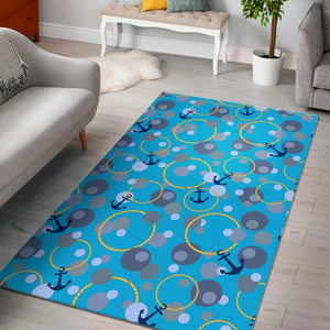 Anchor Circle Rope Pattern Area Rug