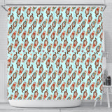 Otter Pattern Background Shower Curtain Fulfilled In US