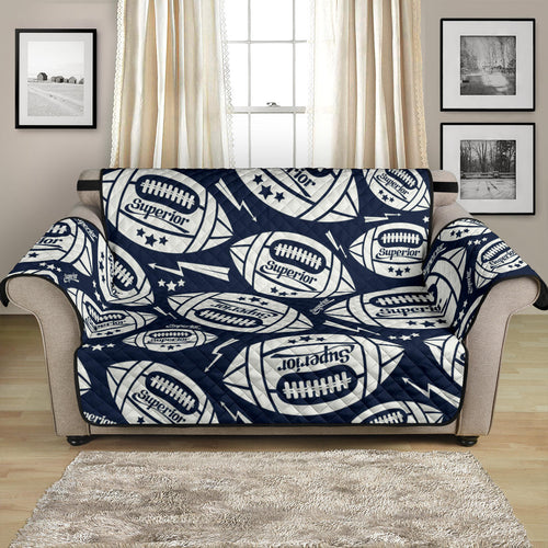 American Football Ball Pattern Loveseat Couch Cover Protector