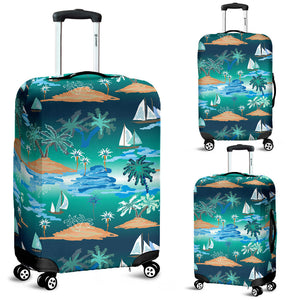 Sailboat Water Color Pattern Luggage Covers