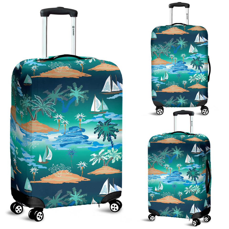 Sailboat Water Color Pattern Luggage Covers