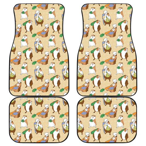 Guinea Pig Pattern Print Design 02 Front and Back Car Mats