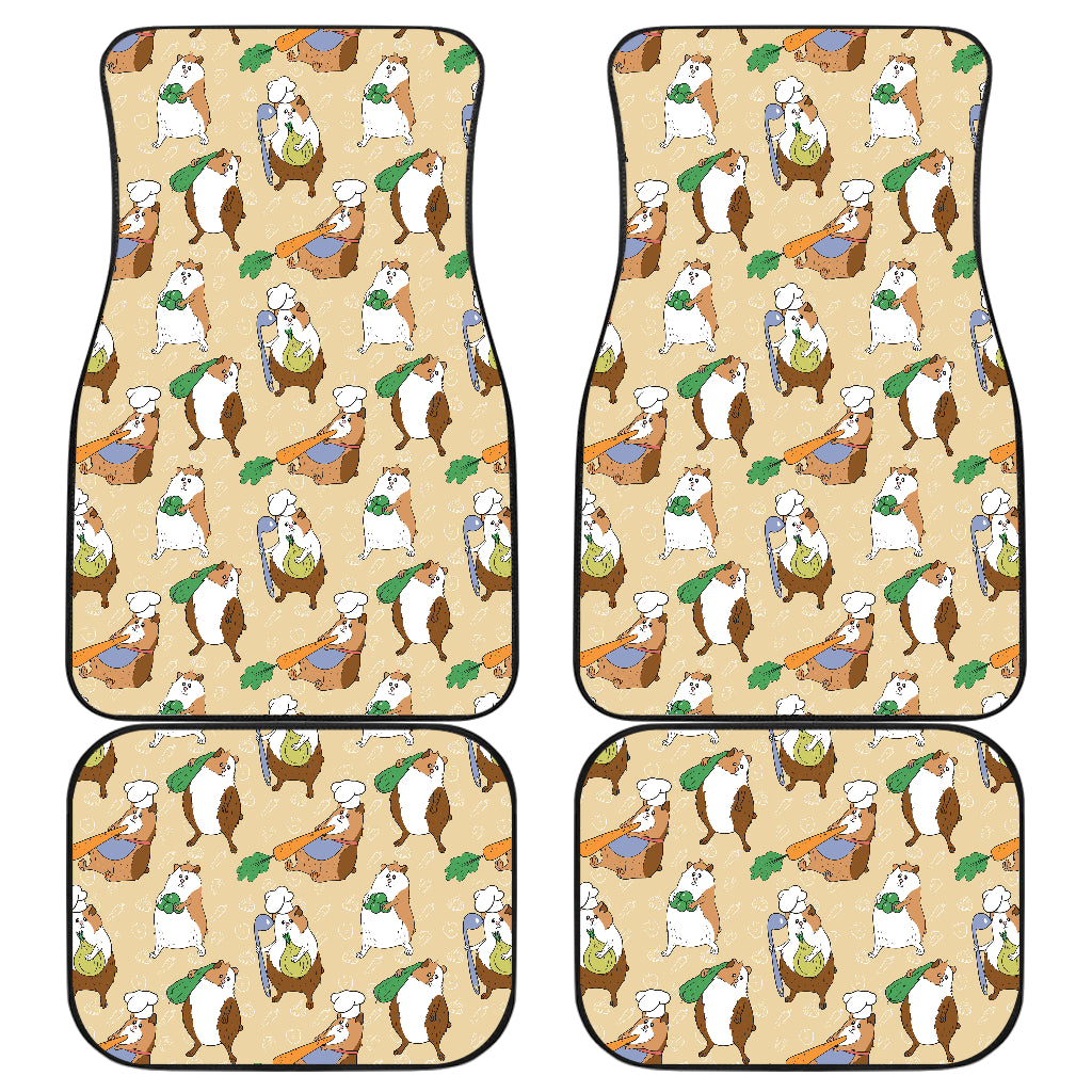 Guinea Pig Pattern Print Design 02 Front and Back Car Mats