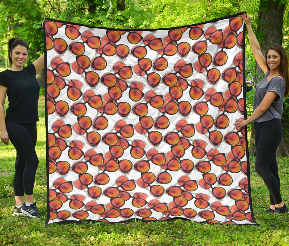 Sun Glasses Pattern Print Design 01 Premium Quilt