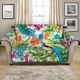 Colorful Peacock Pattern Loveseat Couch Cover Protector