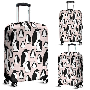 Penguin Pattern Background Luggage Covers