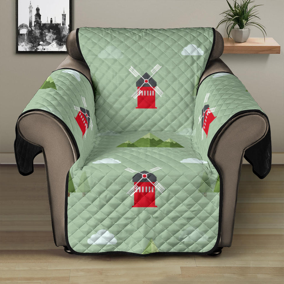 Windmill Green Pattern Recliner Cover Protector