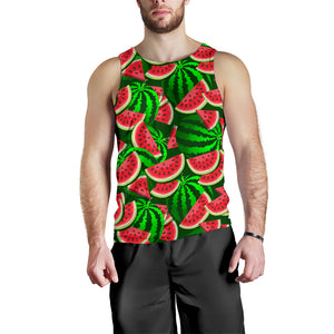 Watermelon Pattern Theme Men Tank Top