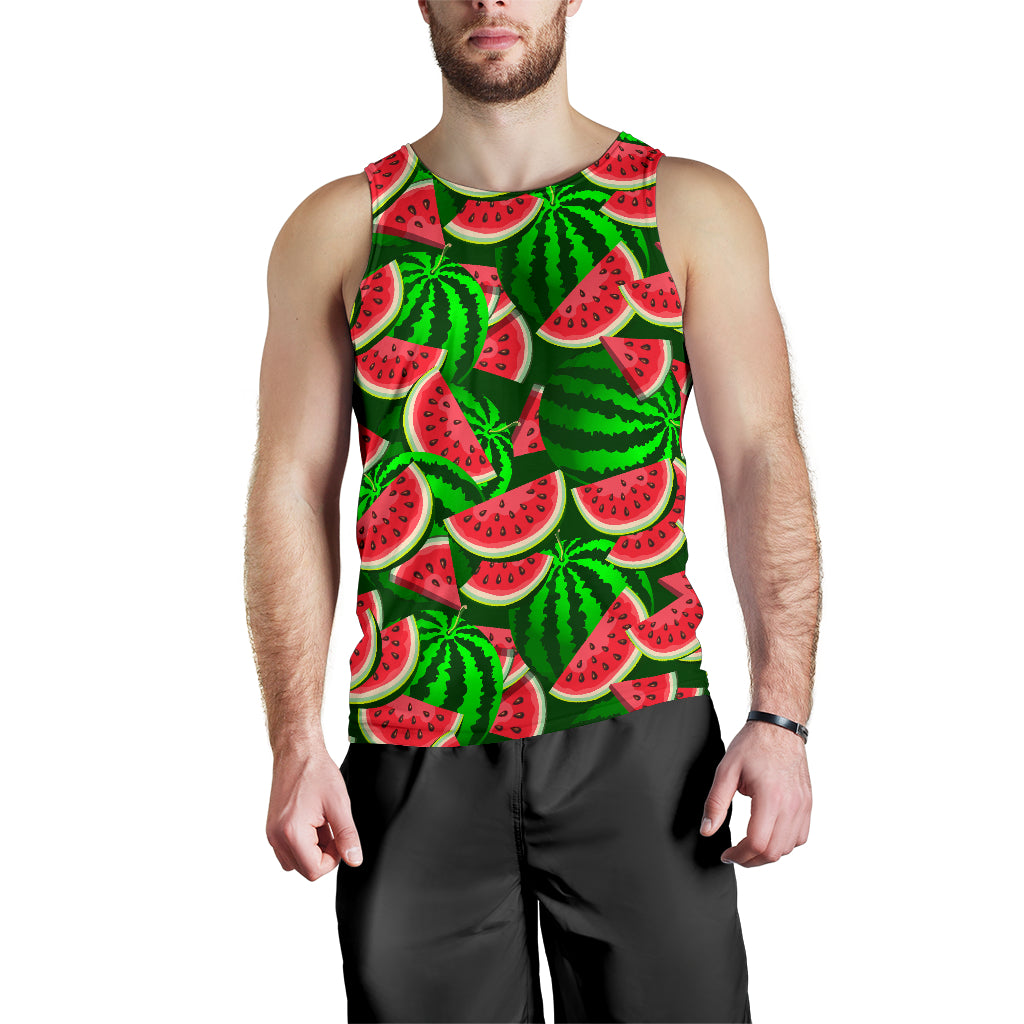 Watermelon Pattern Theme Men Tank Top