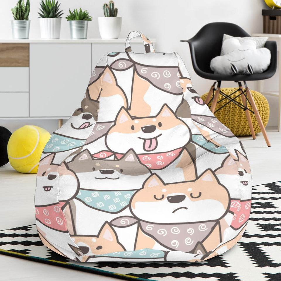 Shiba Inu Pattern Bean Bag Cover