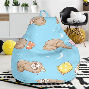 Sleep Sloth Pattern Bean Bag Cover