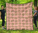 Pretzels Pattern Print Design 04 Premium Quilt